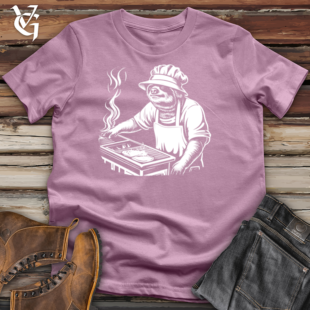 Viking Goods Grillmaster Sloth Sizzles Cotton Tee Orchid / L