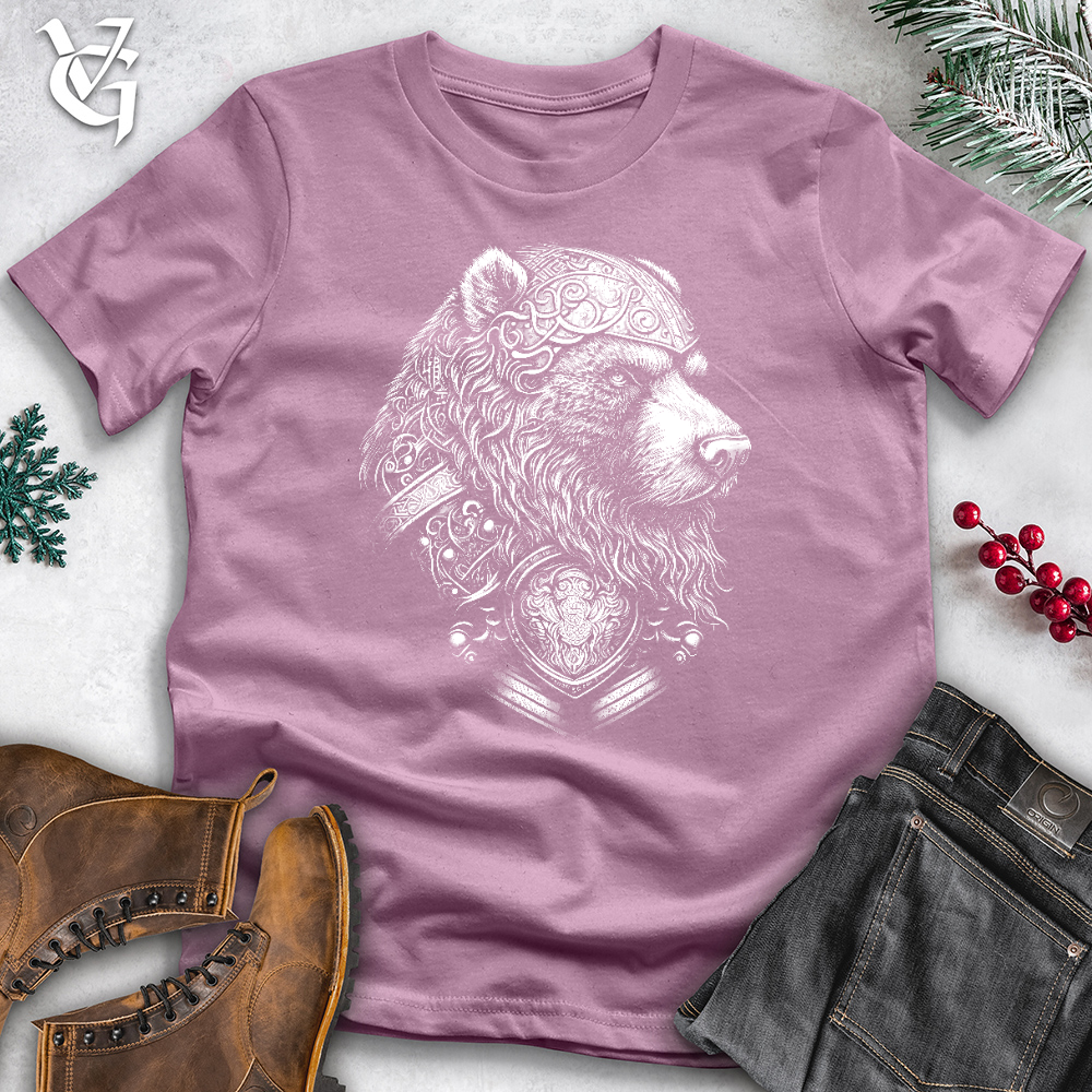 Viking Goods Handsome Celtic Bear Cotton Tee Orchid / L