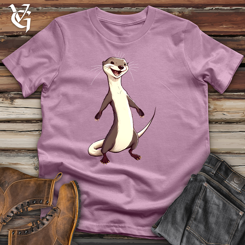 Viking Goods Happy Weasel Cotton Tee Orchid / L