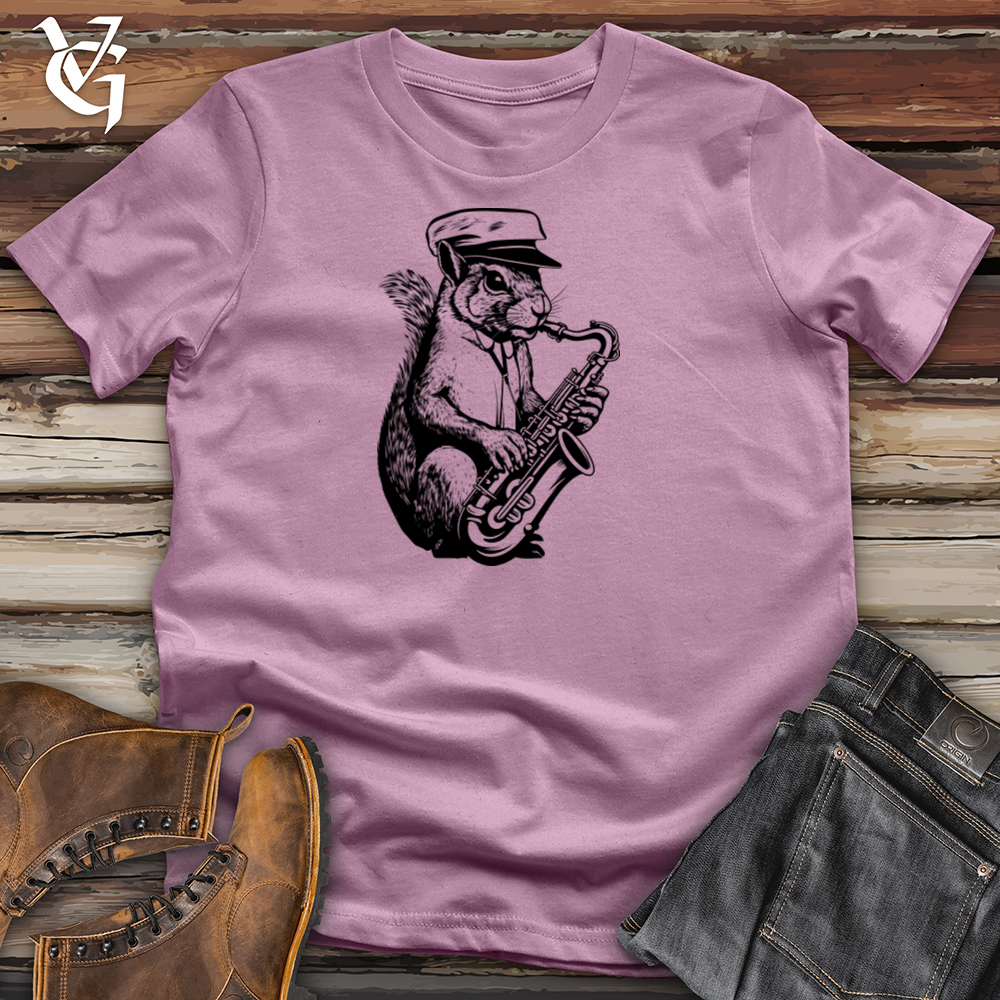 Viking Goods Jazzy Squirrel Serenade Cotton Tee Orchid / L