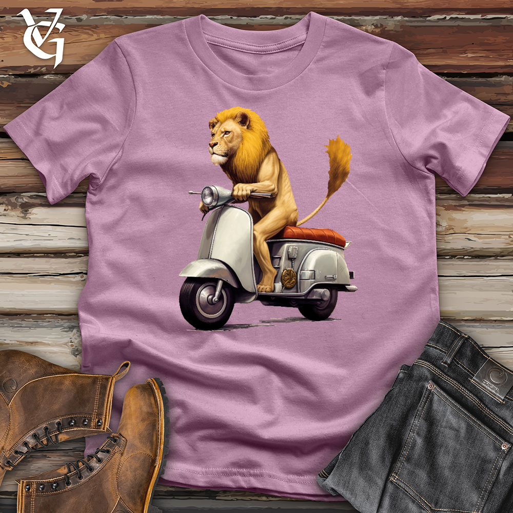 Viking Goods Moped Lion Cotton Tee Orchid / L