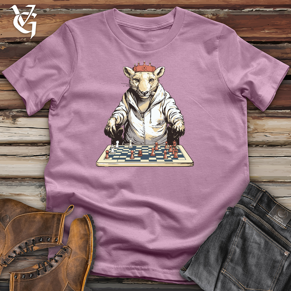 Viking Goods Mouse Playing Chess Cotton Tee Orchid / L
