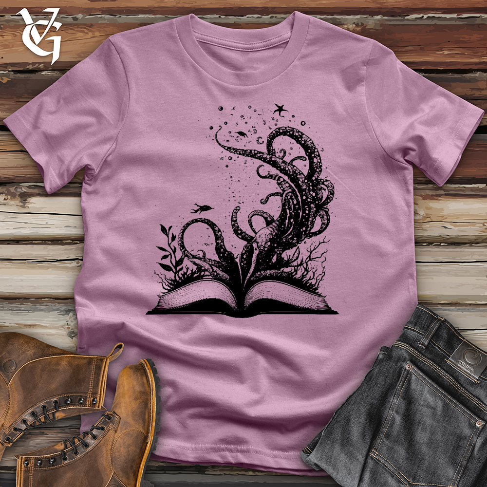 Viking Goods Octopus Book Cotton Tee Orchid / L