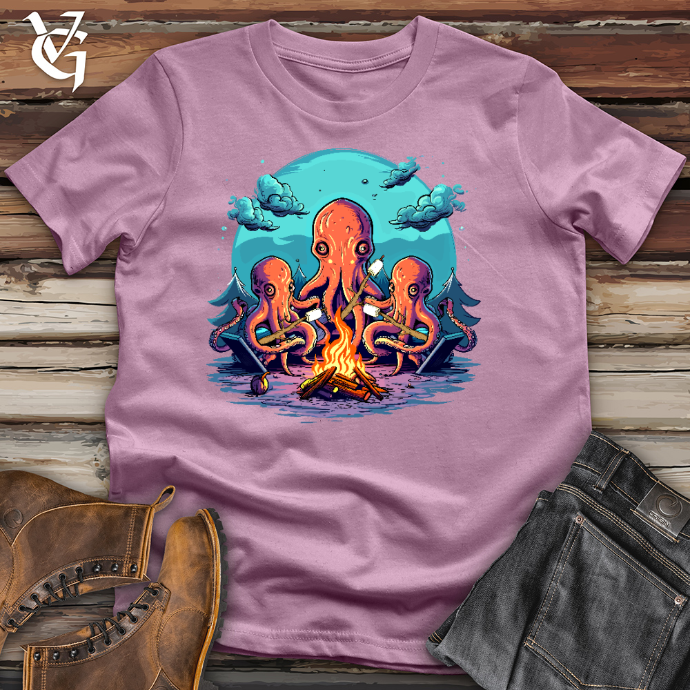 Viking Goods Octopus Campfire Cotton Tee Orchid / L