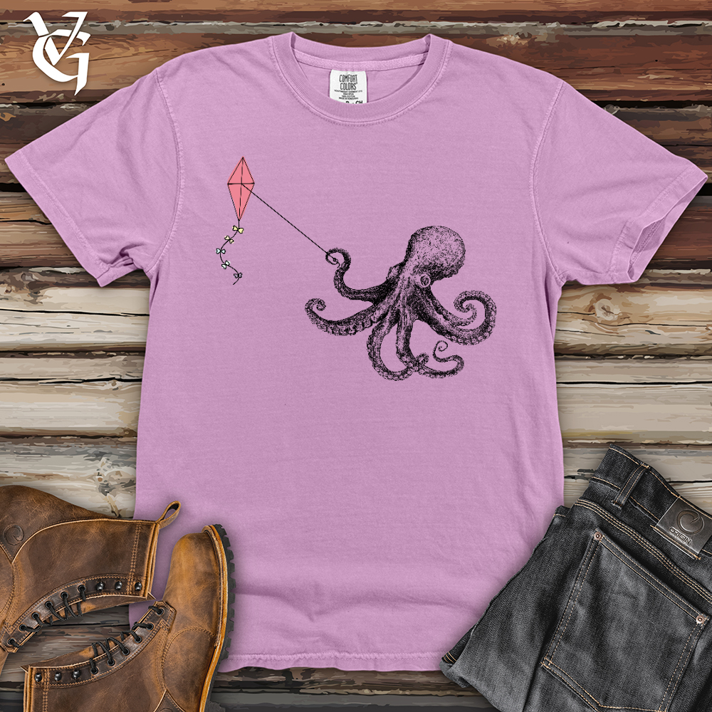 Viking Goods Octopus Flying Kyte Heavy Cotton Comfort Colors Tee Ivory / L