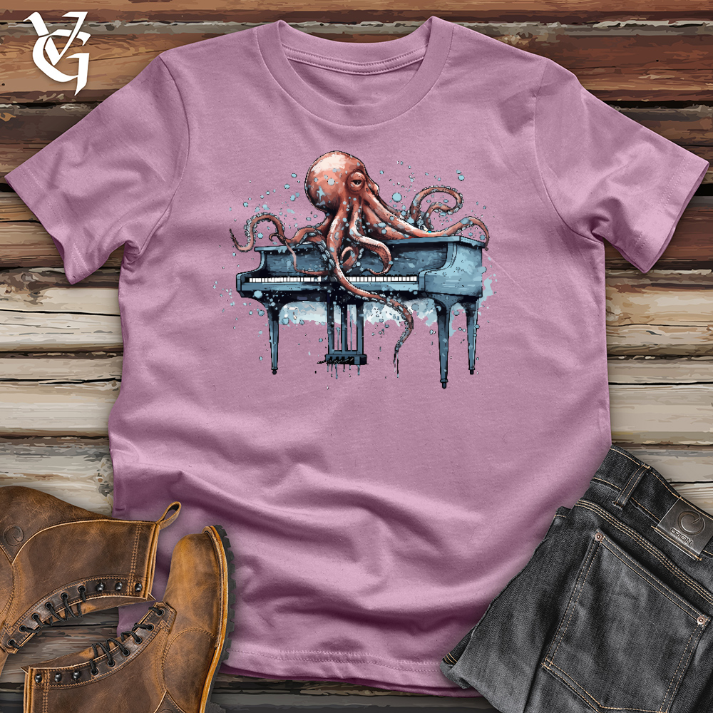 Viking Goods Octopus Pianist Cotton Tee Orchid / L
