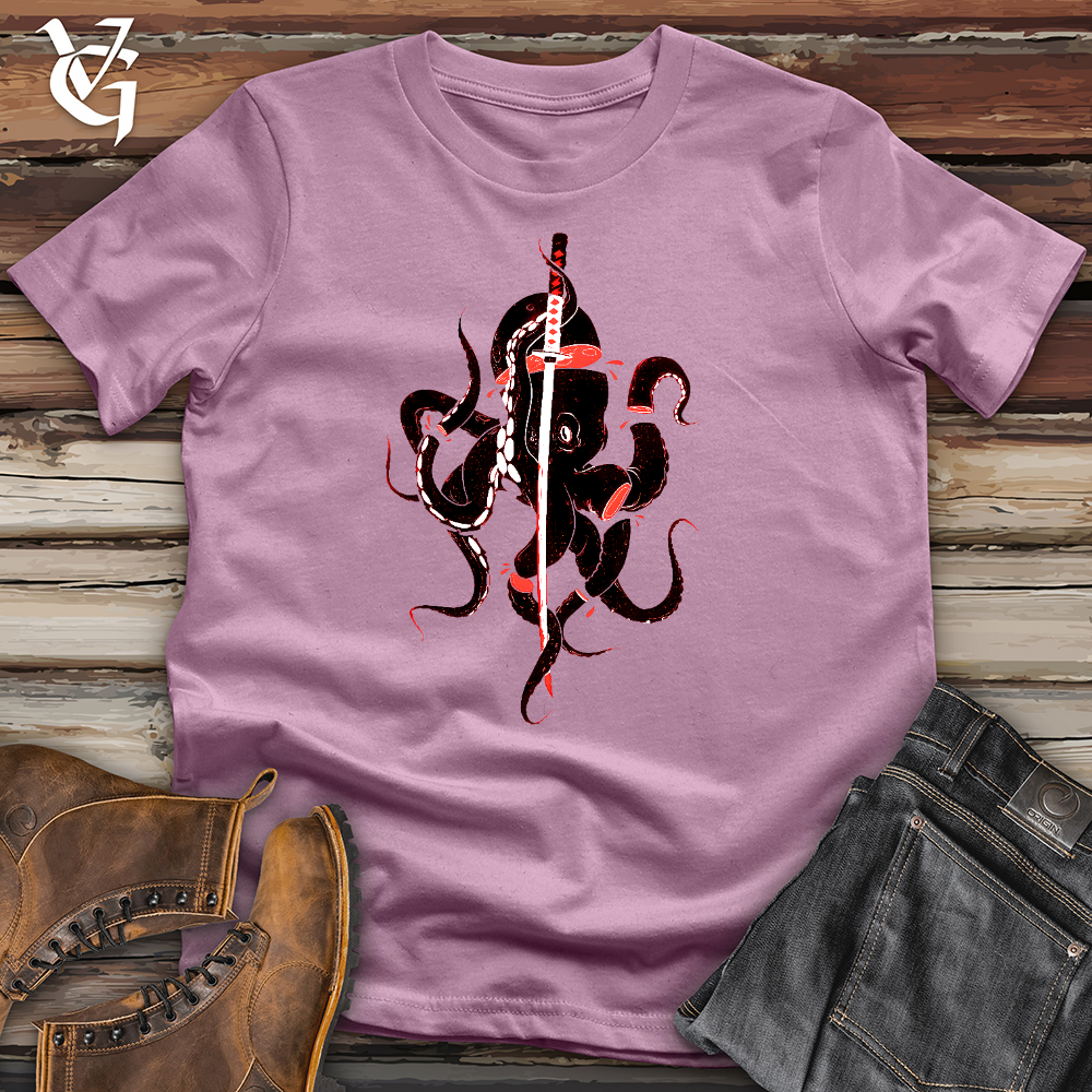 Viking Goods Octopus Samurai Cotton Tee Orchid / L