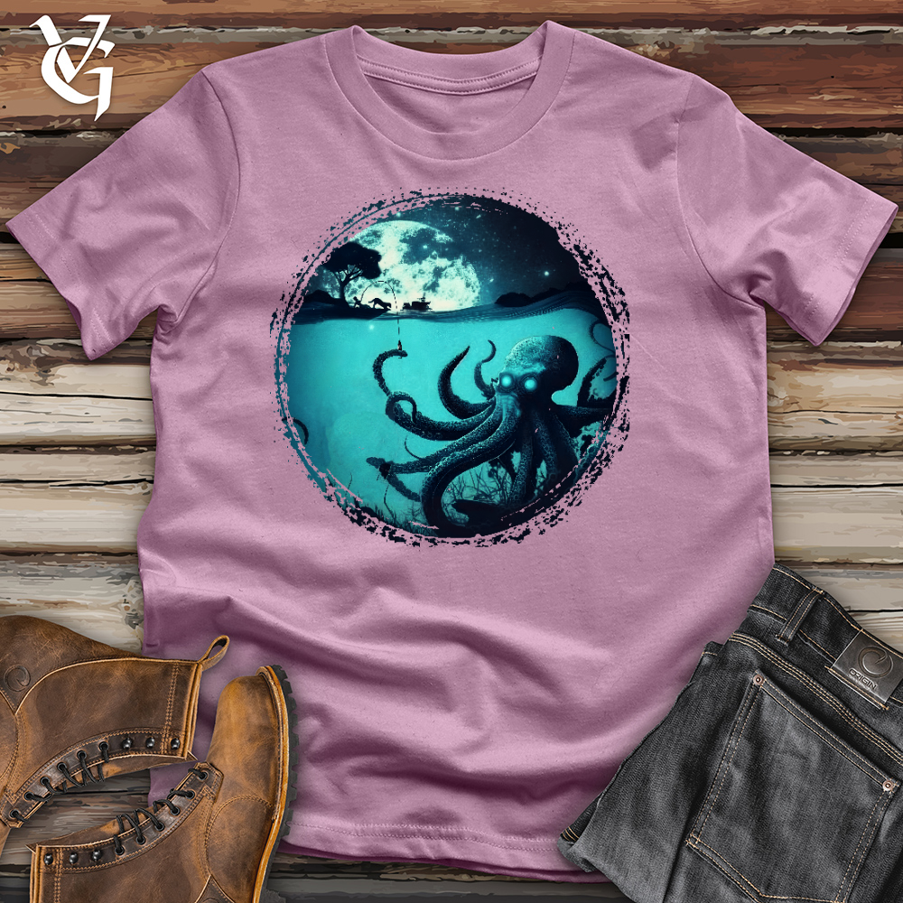 Viking Goods Octopus Under The Moon Cotton Tee Orchid / L