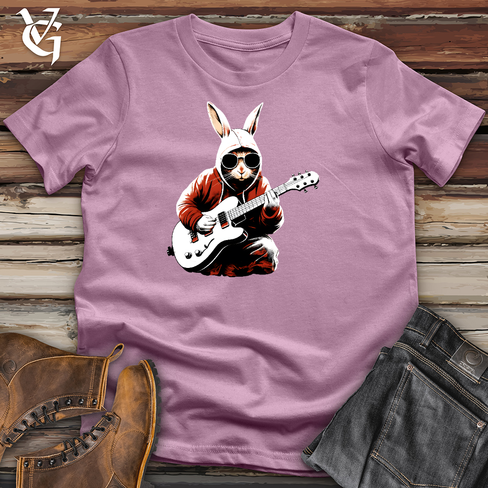 Viking Goods Rabbit Playing With Guitar Cotton Tee Orchid / L