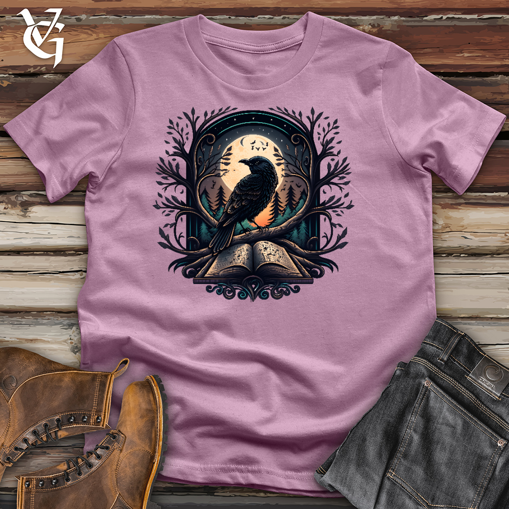 Viking Goods Raven Book Keeper Cotton Tee Orchid / L