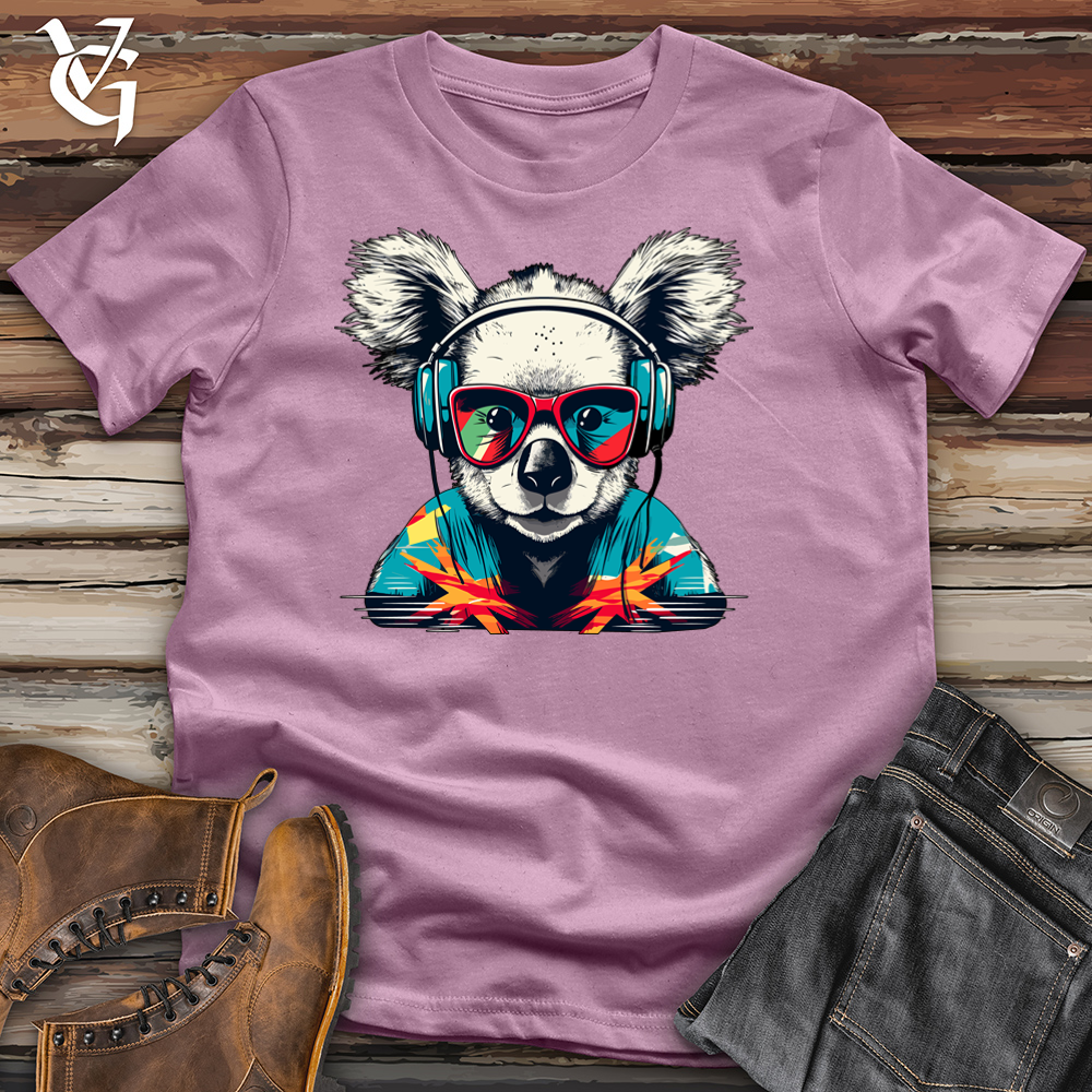Viking Goods Retro Beatmaster Koala Cotton Tee Orchid / L