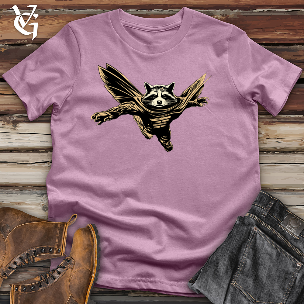 Viking Goods Retro Raccoon Aviator Cotton Tee Orchid / L
