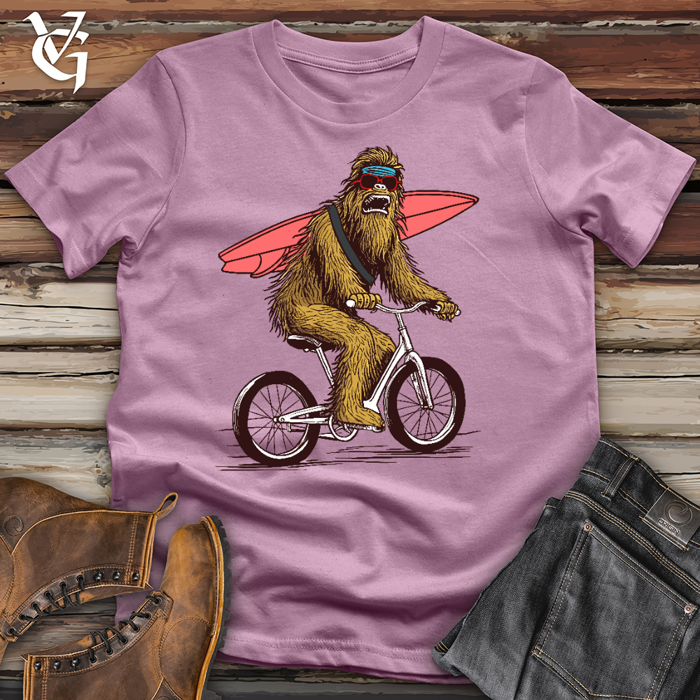 Viking Goods Sasquatch Surfer Bike Cotton Tee Orchid / L