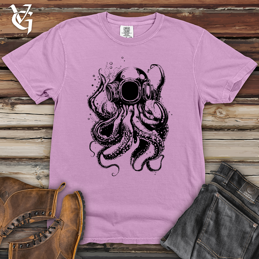 Viking Goods Scuba Octopus Heavy Cotton Comfort Colors Tee Orchid / L