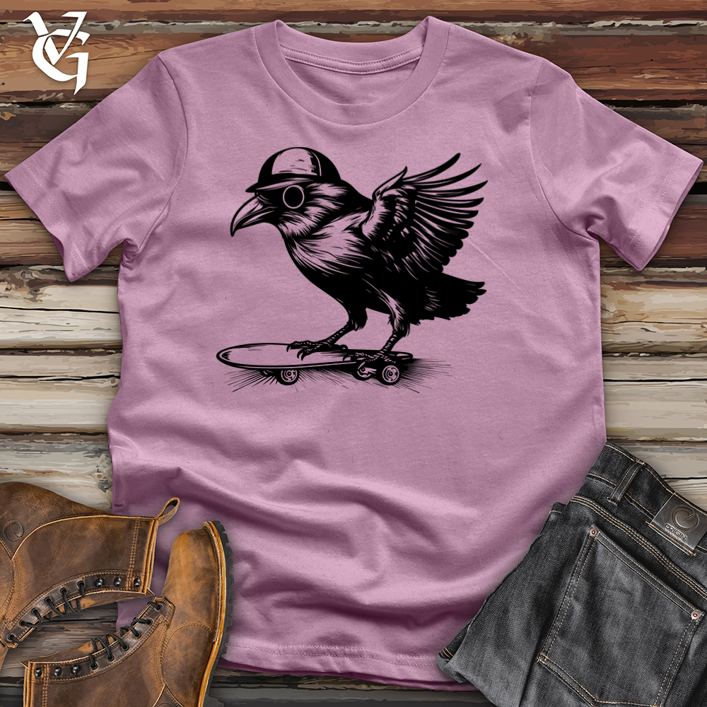 Viking Goods Skateboard Raven Glide Cotton Tee Orchid / L