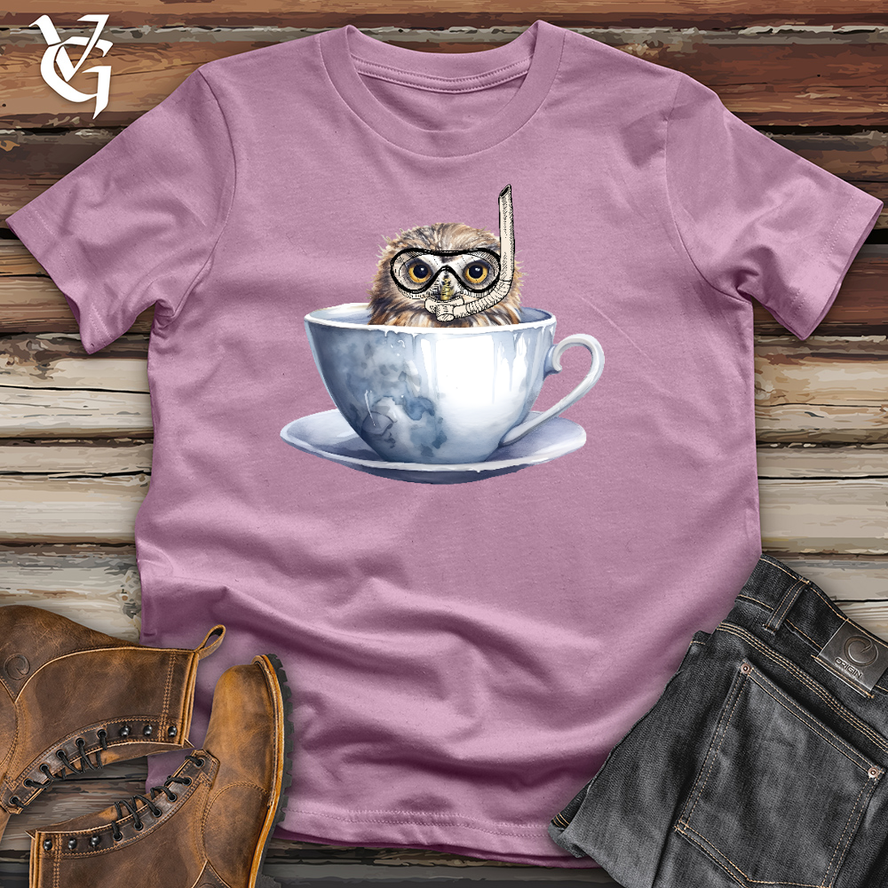 Viking Goods Snorkeling Owl Cotton Tee Orchid / L