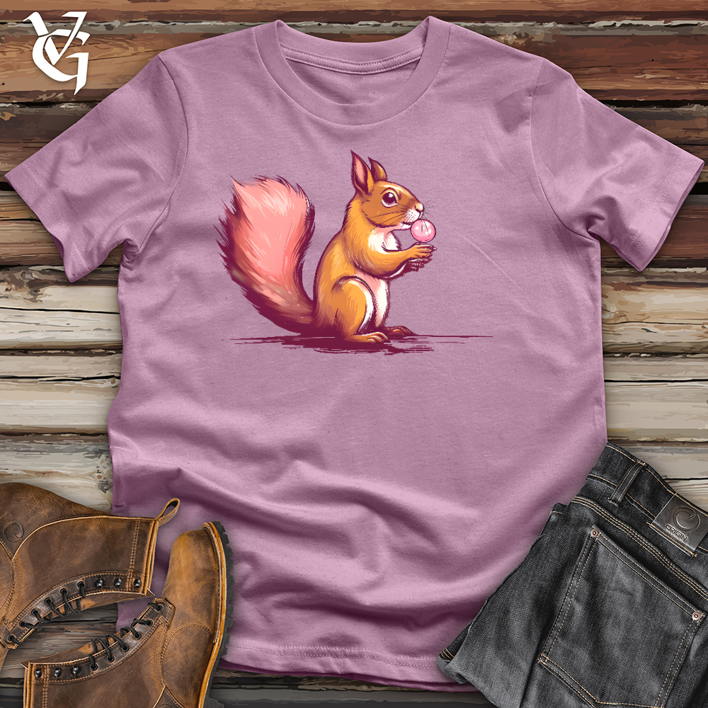 Viking Goods Squirrel Blowing Bubbles with Bubble Gum Cotton Tee Orchid / L