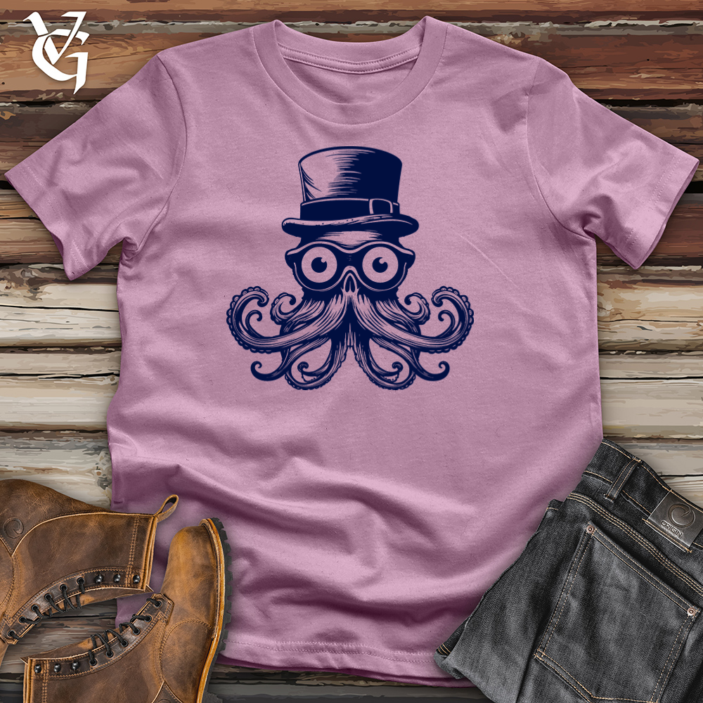 Viking Goods Steampunk Cephalopod Elegance Cotton Tee Orchid / L