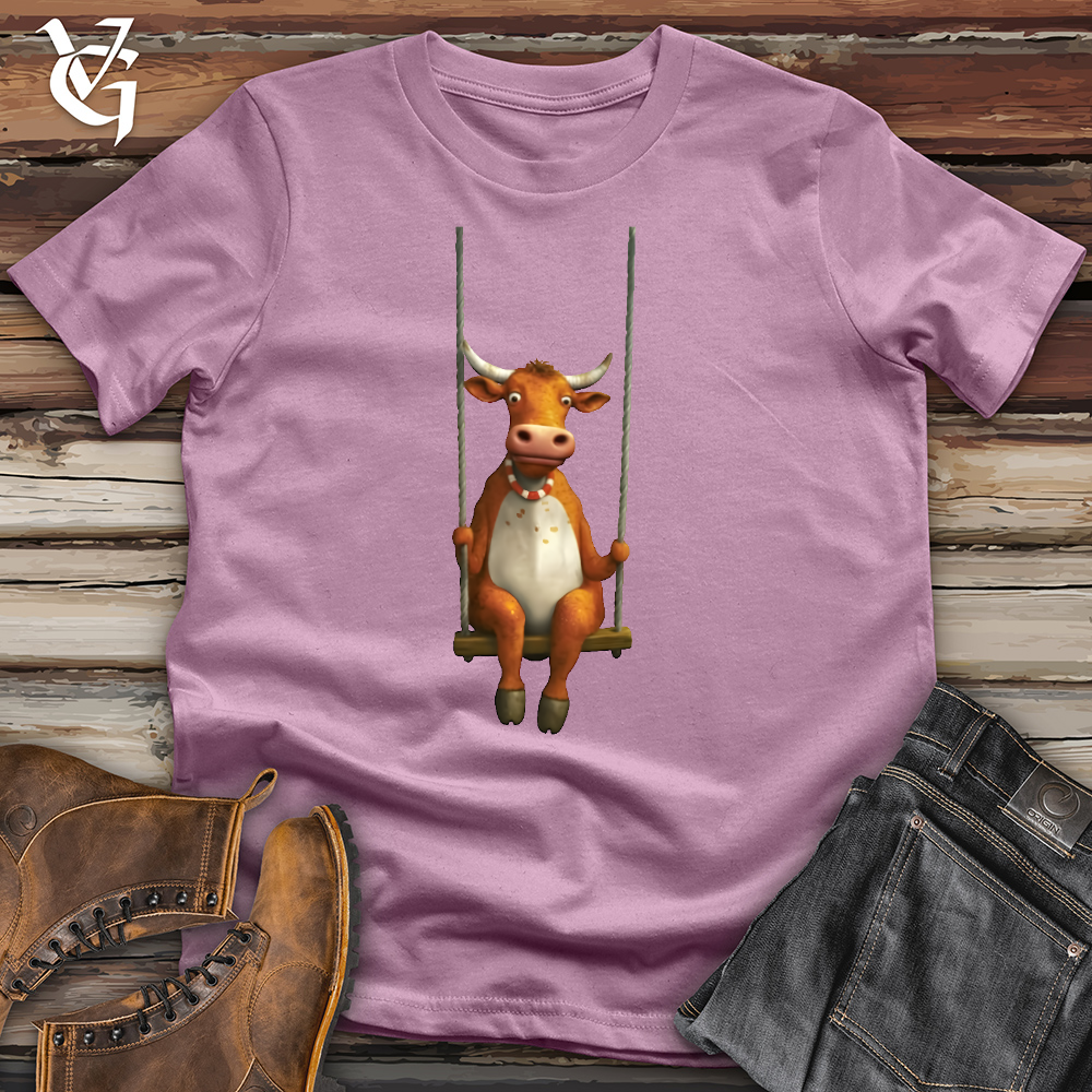 Viking Goods Swinging Cow Cotton Tee Orchid / L