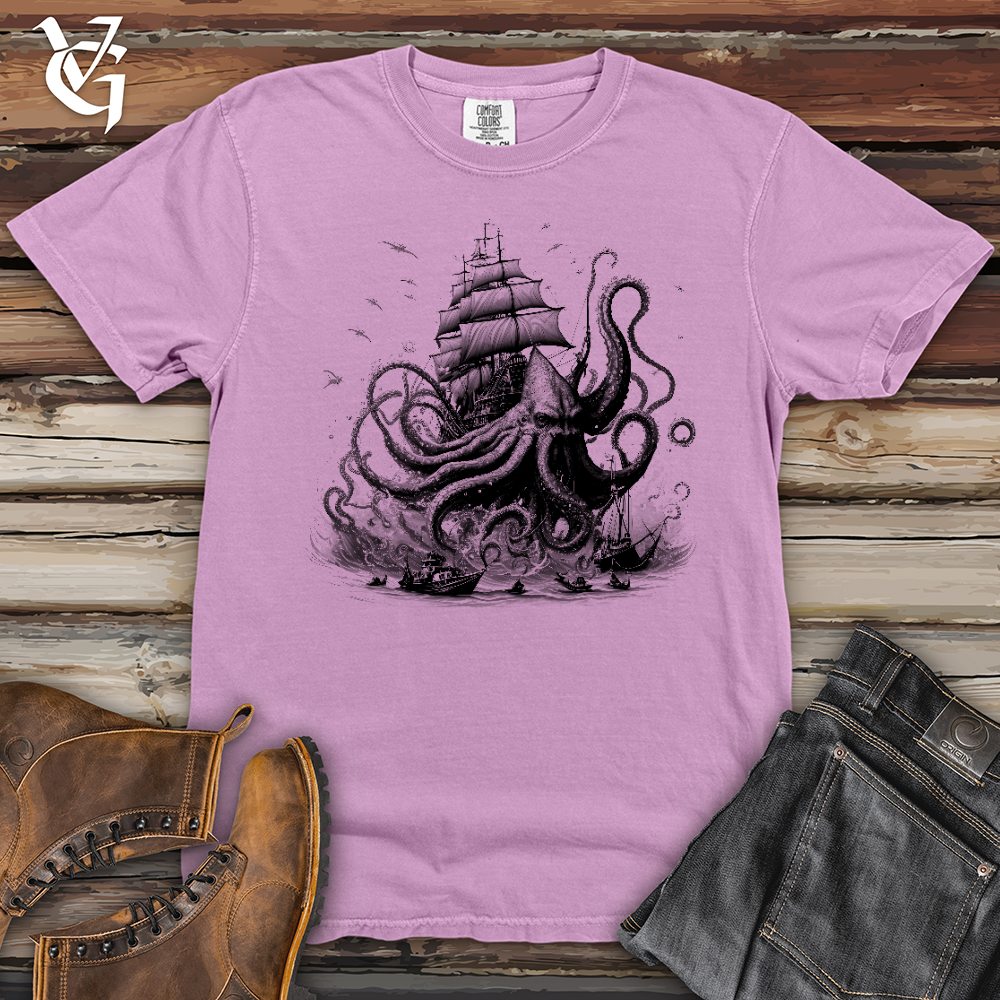 Viking Goods Terror At Sea Heavy Cotton Comfort Colors Tee Orchid / L