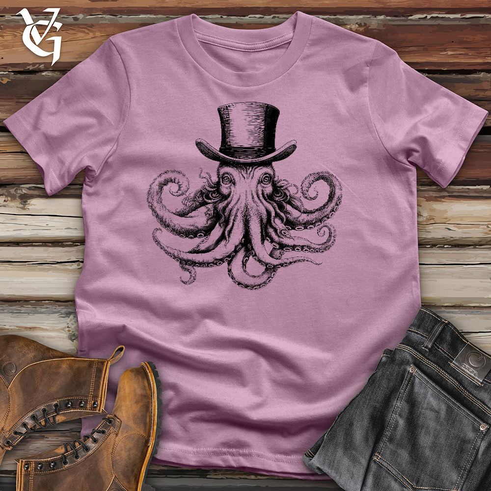 Viking Goods Top Hat Octopus Cotton Tee Orchid / L