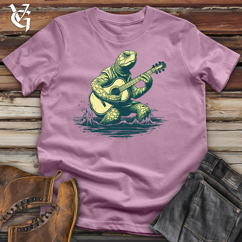 Viking Goods Turtle Playing Guitar Cotton Tee Orchid / L