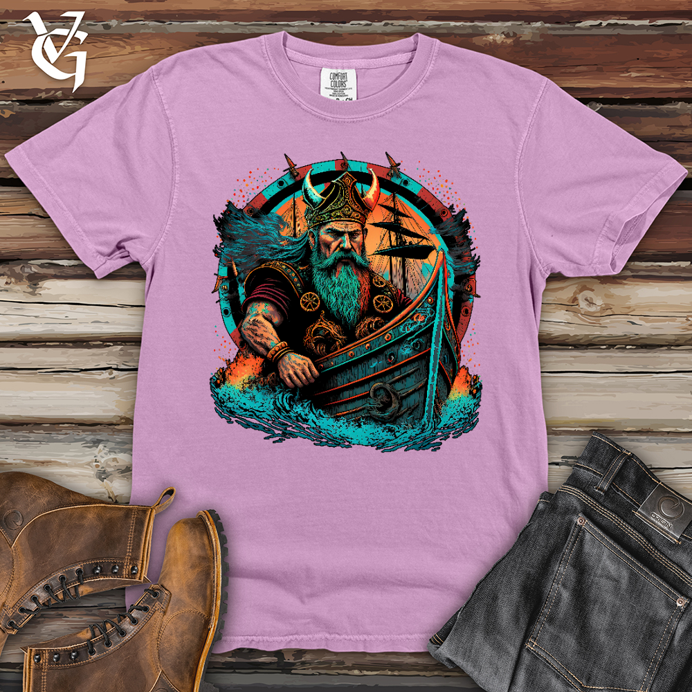 Viking Goods Viking Ship Heavy Cotton Comfort Colors Tee Orchid / L
