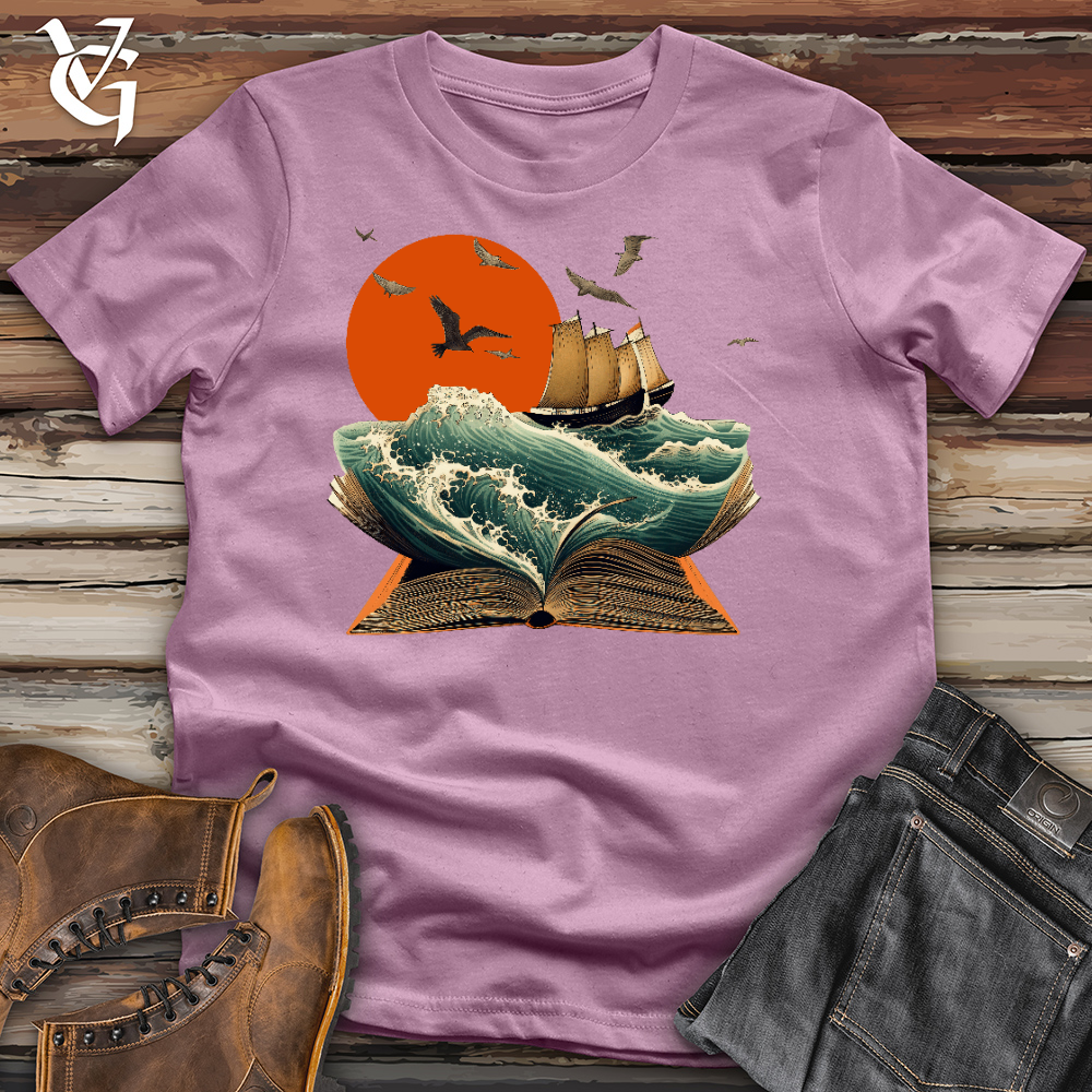 Viking Goods Waves Of Knowledge Cotton Tee Orchid / L