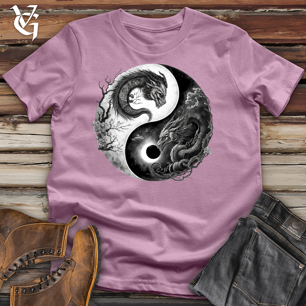Viking Goods Yin Yang Dragons Cotton Tee Orchid / L
