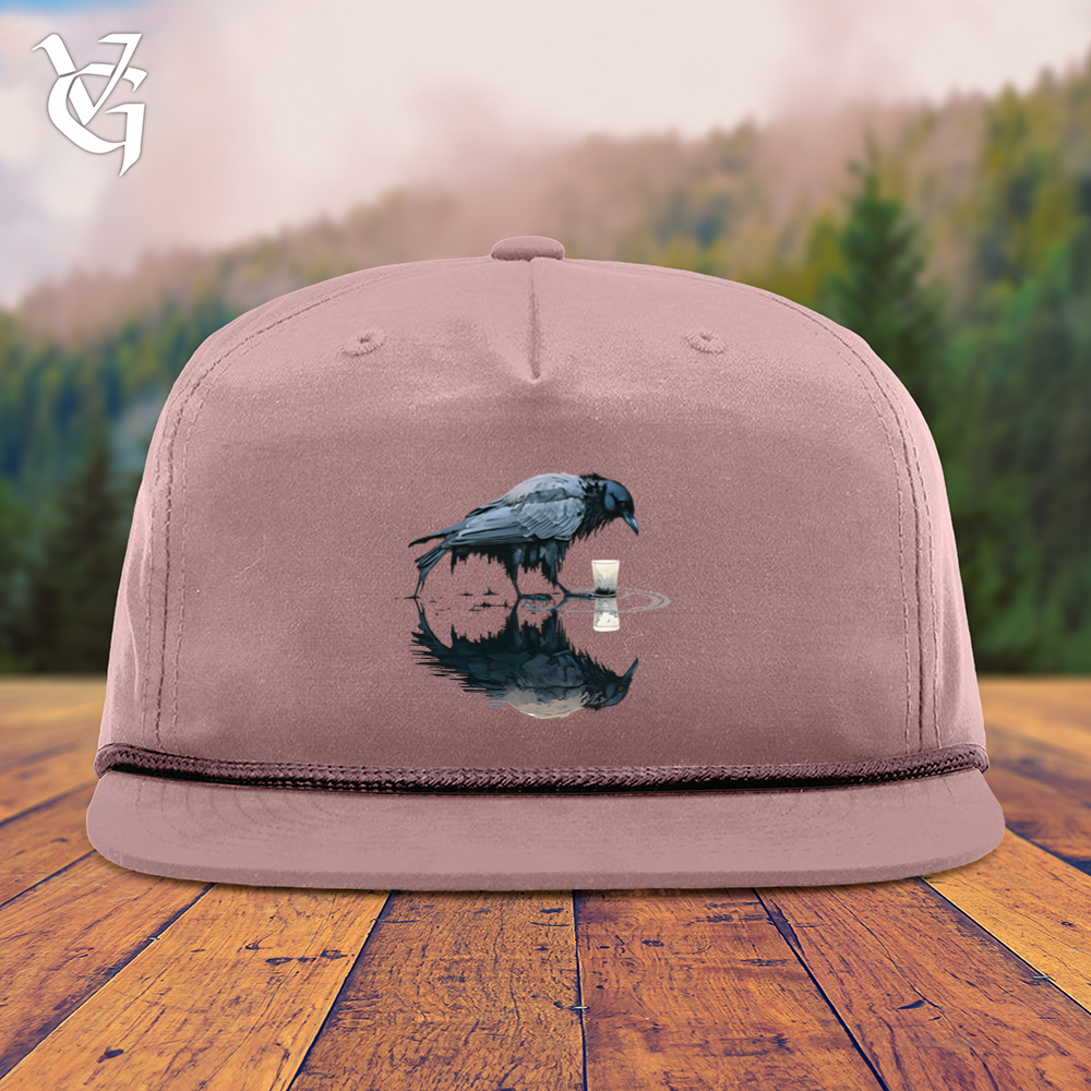 Viking Goods Raven Reflection Snapback Cap Pale Peach/ Maroon