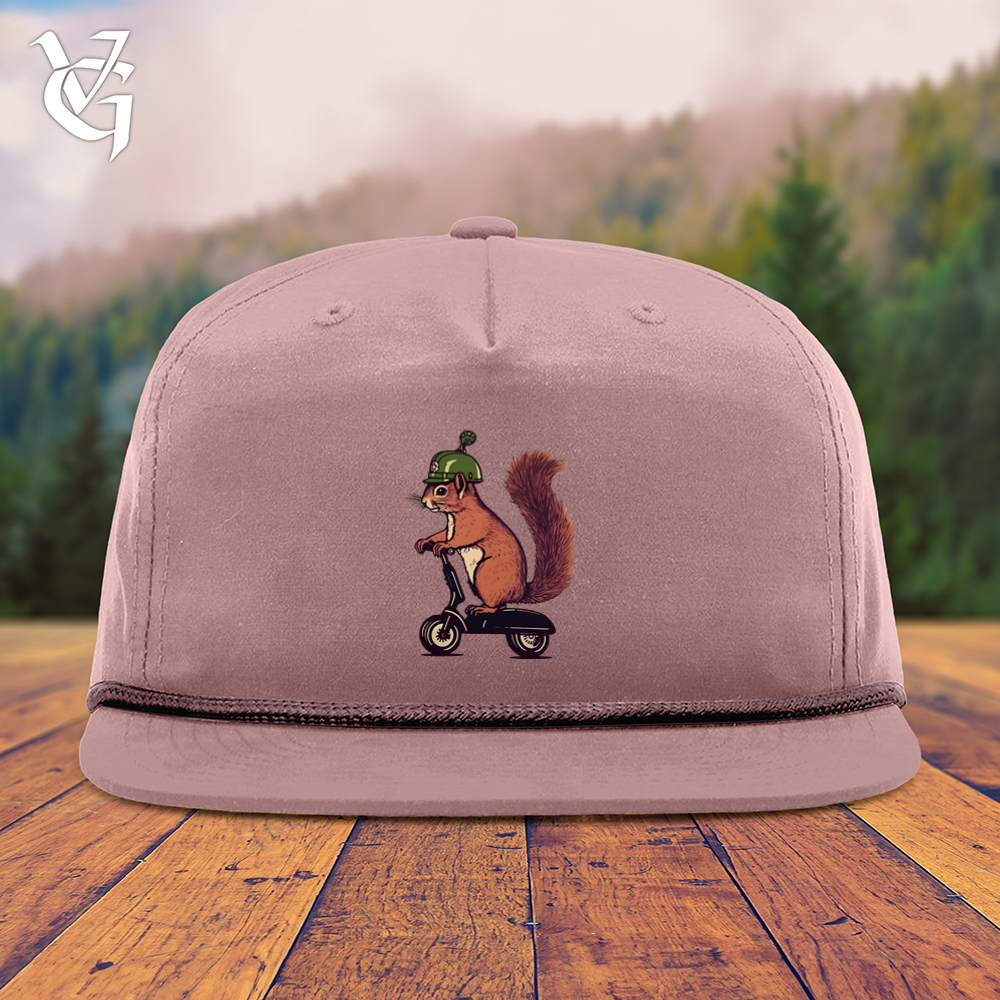 Viking Goods Squirrel Scoot Snapback Cap Pale Peach/ Maroon