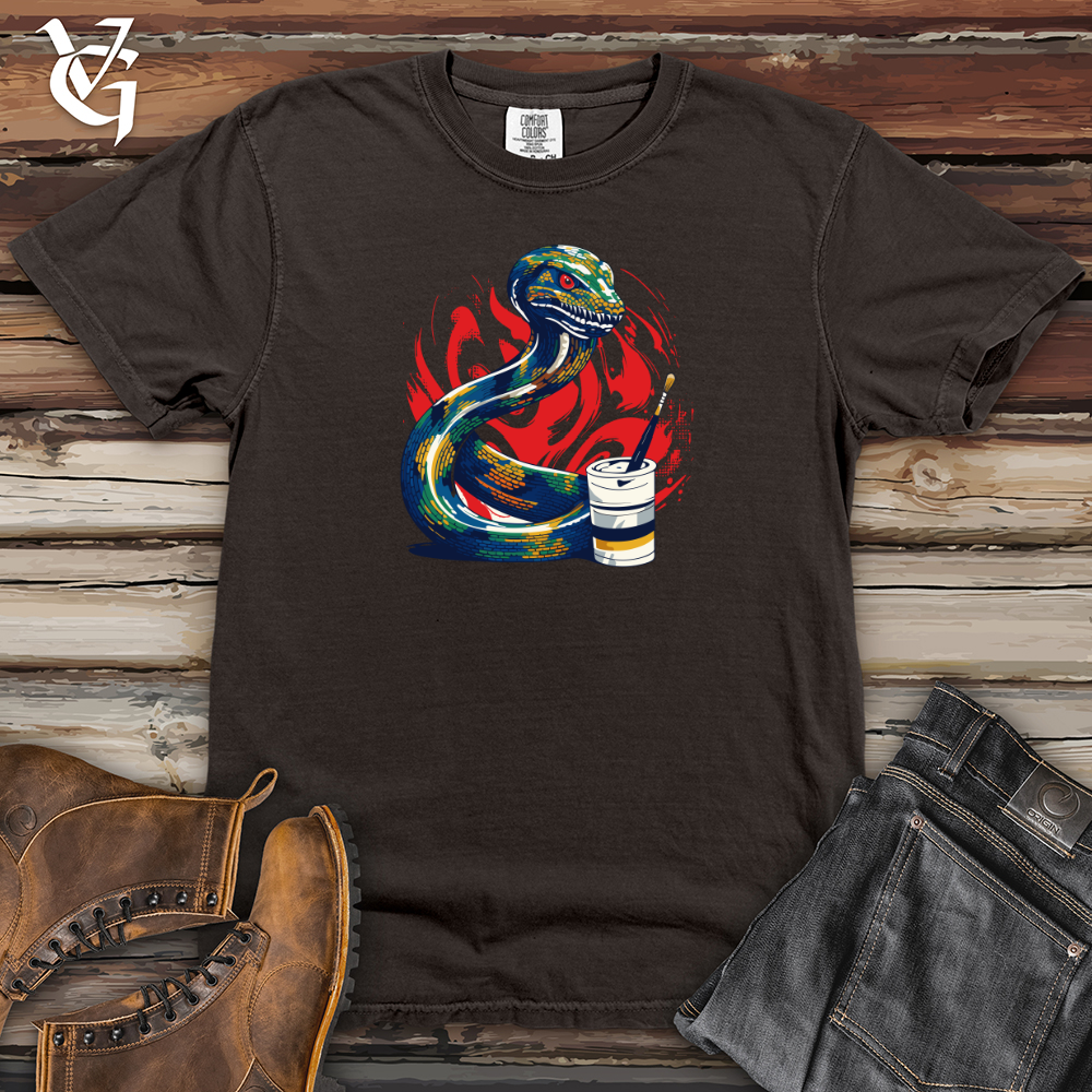 Viking Goods Abstract Serpent Strokes Heavy Cotton Comfort Colors Tee Pepper / L