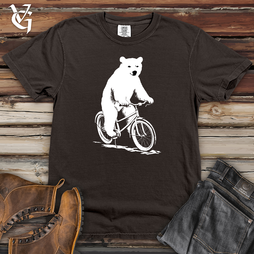 Viking Goods Arctic Cycle Bear Heavy Cotton Comfort Colors Tee Pepper / L