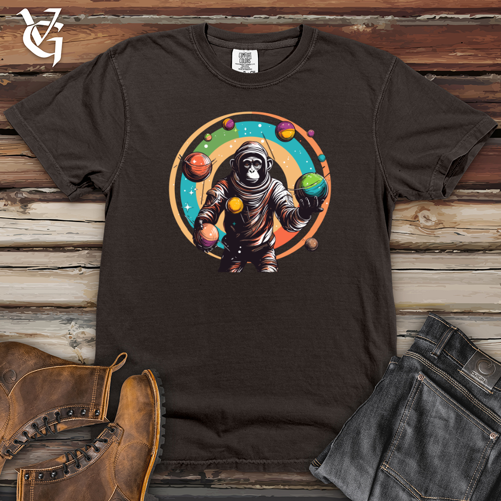 Viking Goods Astronaut Monkey Juggler  Heavy Cotton Comfort Colors Tee Pepper / L