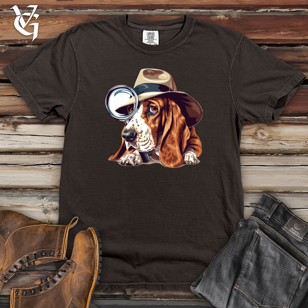 Viking Goods Basset Hound Holmes Heavy Cotton Comfort Colors Tee Pepper / L