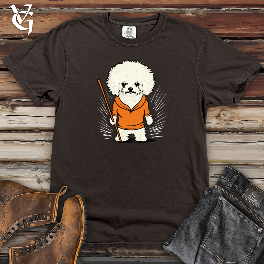 Viking Goods Bichon Cue Master Heavy Cotton Comfort Colors Tee Pepper / L