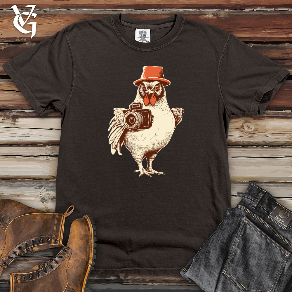 Viking Goods Chicken Capturing Moments Clicks Heavy Cotton Comfort Colors Tee Pepper / L