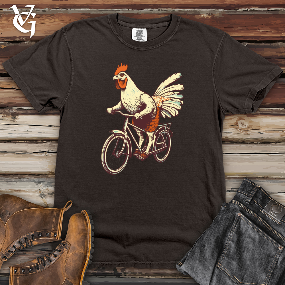 Viking Goods Chicken Cycle Barnyard Joyride Heavy Cotton Comfort Colors Tee Pepper / L