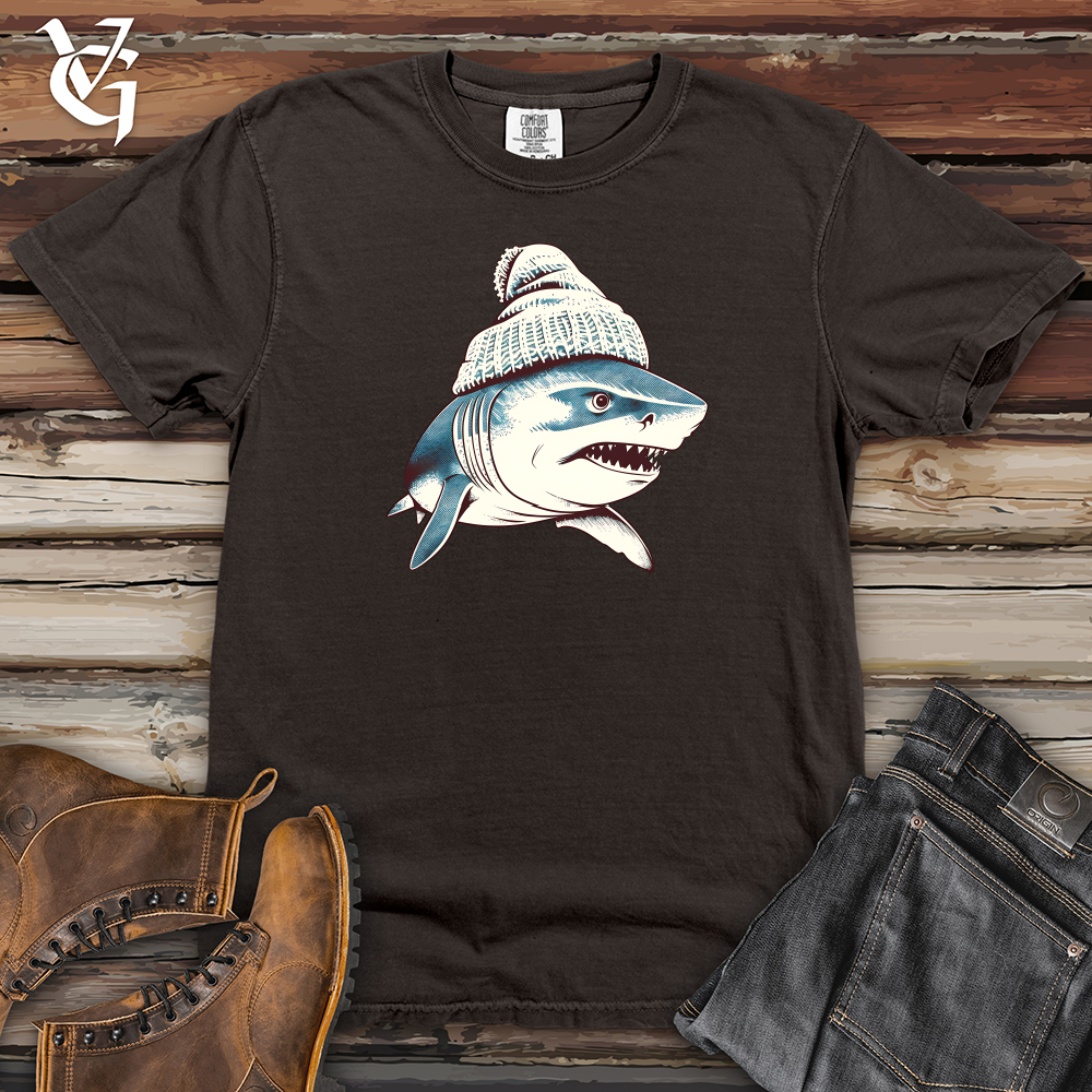 Viking Goods Chill Shark Fin Heavy Cotton Comfort Colors Tee Pepper / L