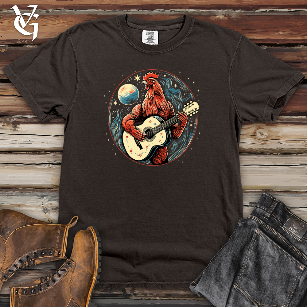 Viking Goods Cosmic Guitar Chicken Strum Heavy Cotton Comfort Colors Tee Pepper / L