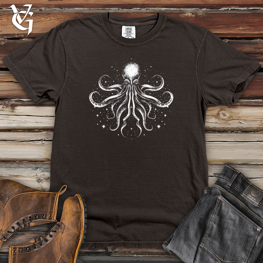 Viking Goods Cosmic Winged Octopus Navigator Heavy Cotton Comfort Colors Tee Pepper / L