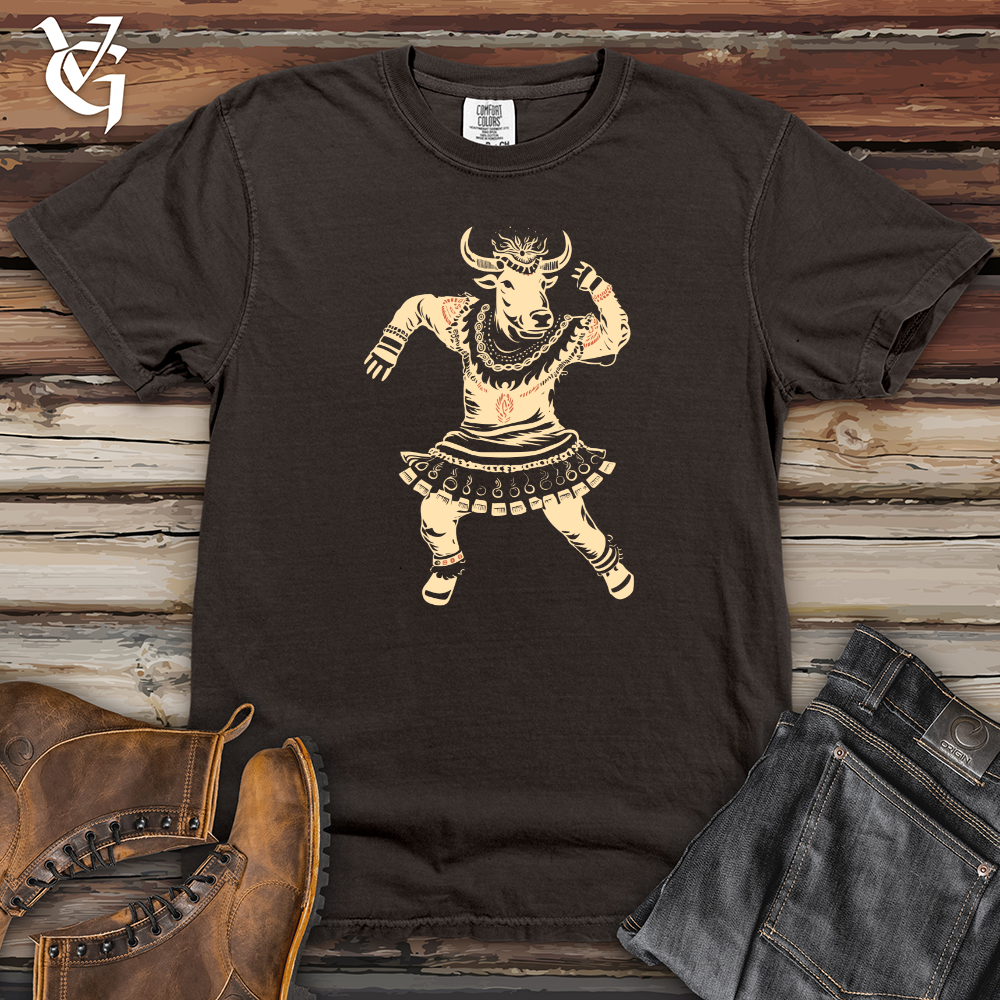 Viking Goods Cow Tribal Dance Heavy Cotton Comfort Colors Tee Pepper / L