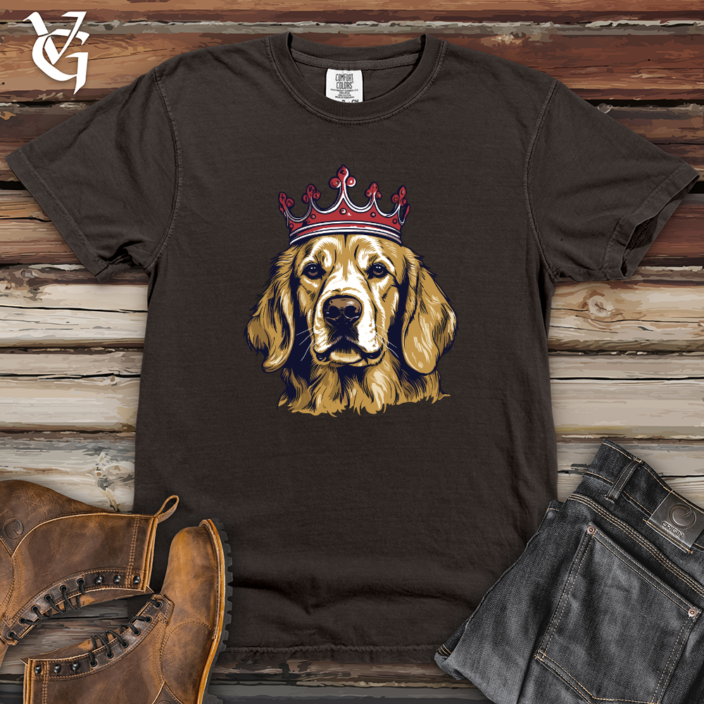 Viking Goods Crowned Golden Retriever Majesty Heavy Cotton Comfort Colors Tee Pepper / L