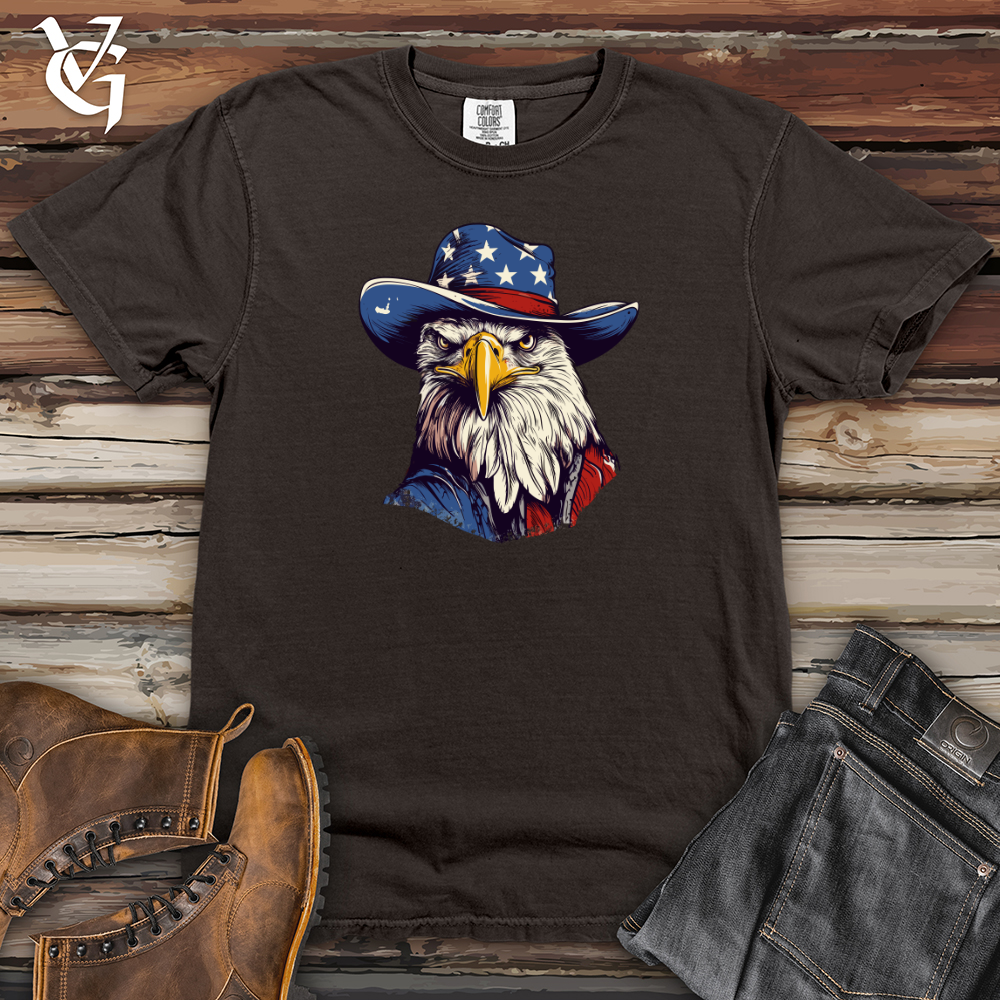Viking Goods Eagle Skyline Rodeo Cowboy Cap Heavy Cotton Comfort Colors Tee Pepper / L