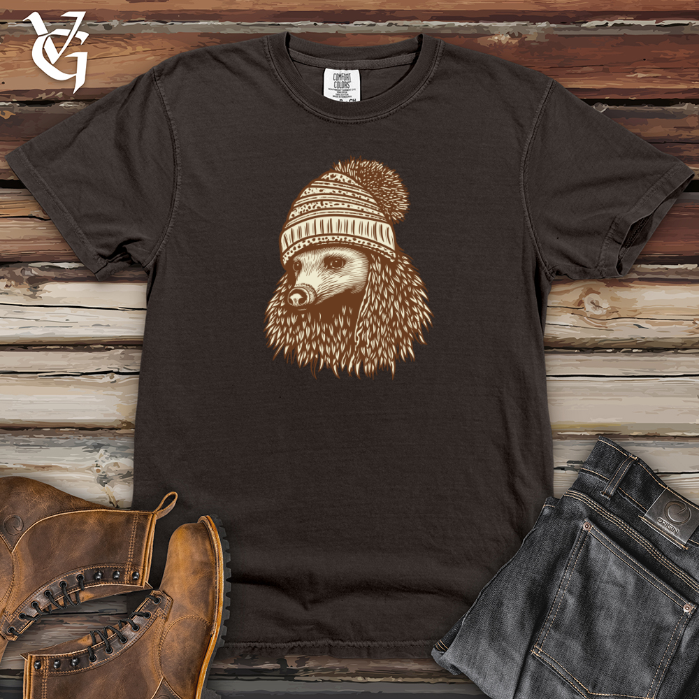 Viking Goods Echidna Cozy Knit Winter Warmth Heavy Cotton Comfort Colors Tee Pepper / L