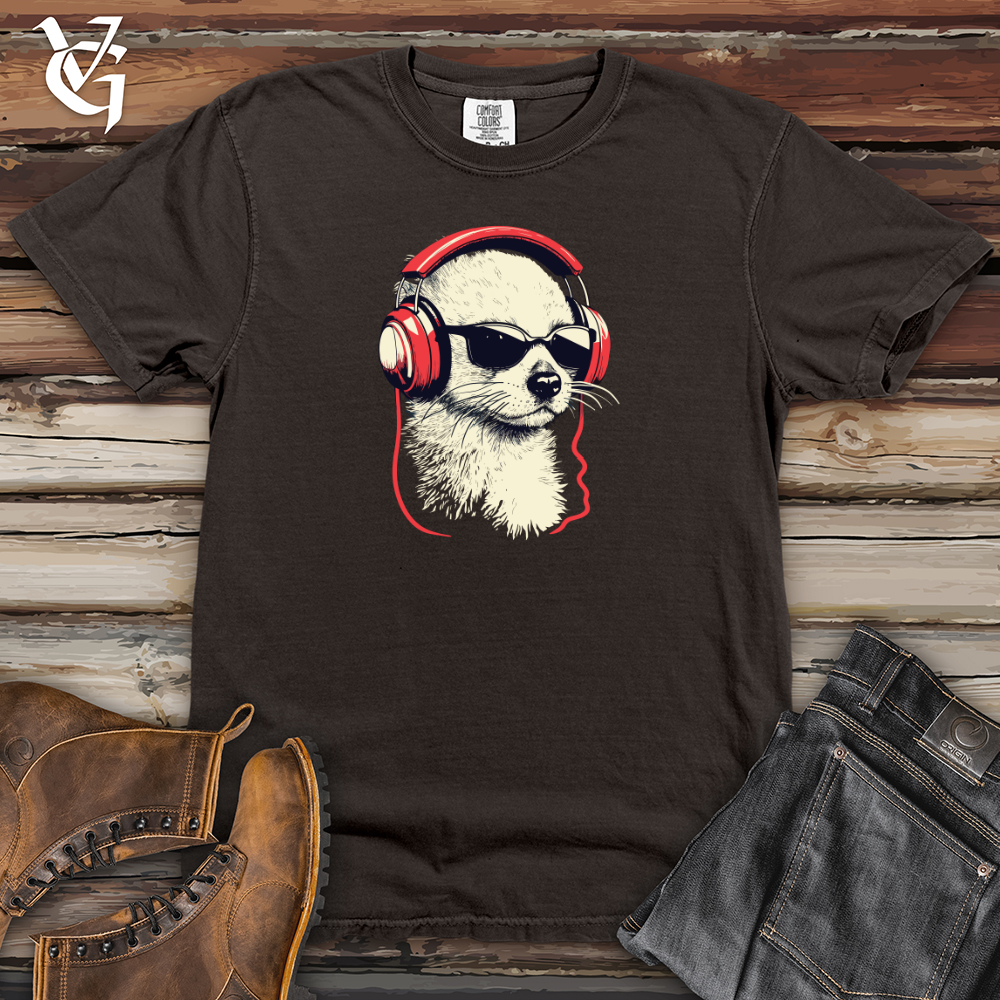 Viking Goods Ferret Headphone Harmony Heavy Cotton Comfort Colors Tee Pepper / L