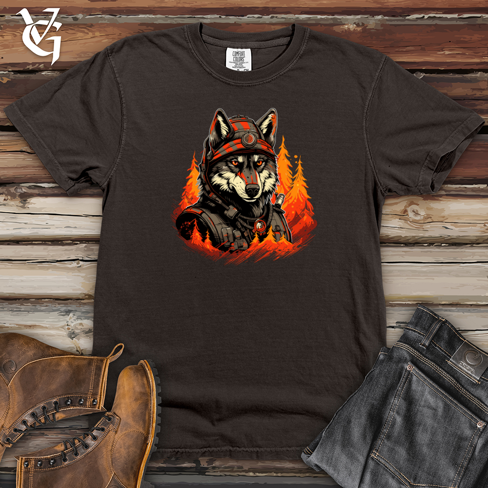 Viking Goods Firefighter Wolf Bravery Heavy Cotton Comfort Colors Tee Pepper / L