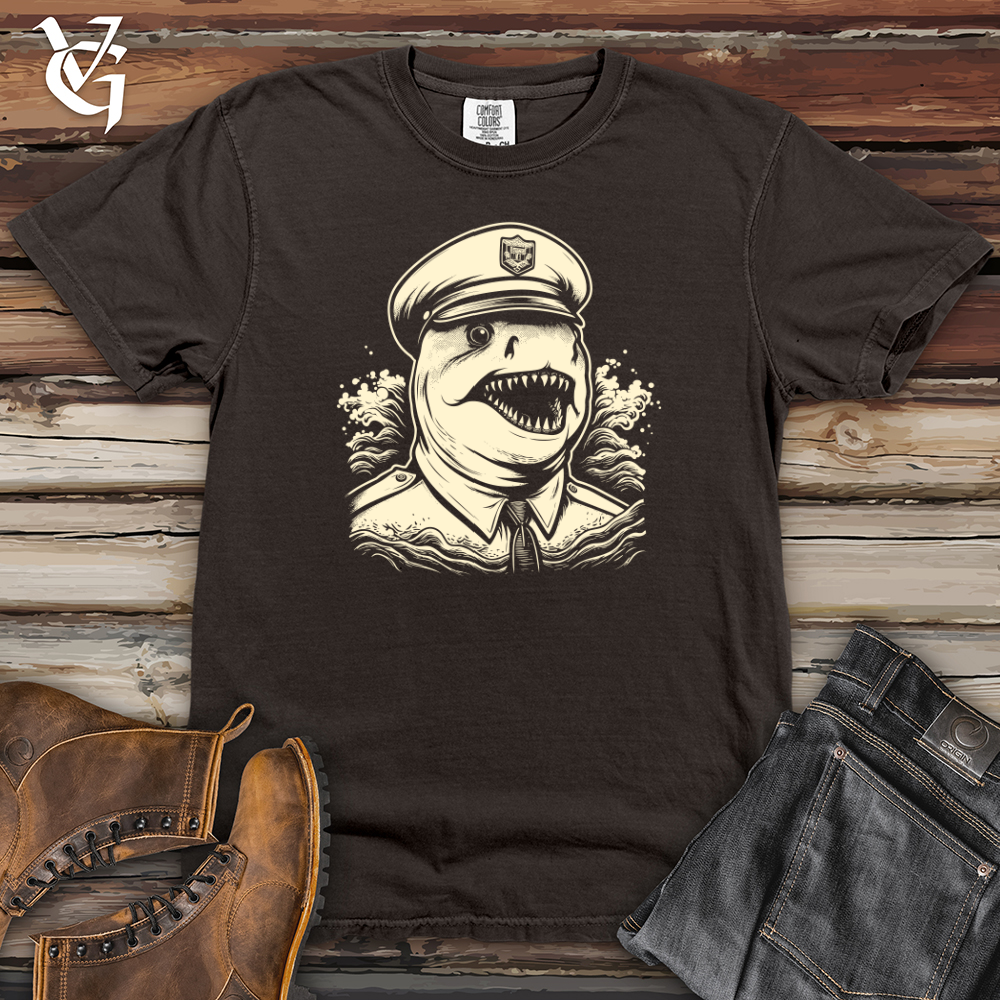 Viking Goods First Responder Shark Alert Heavy Cotton Comfort Colors Tee Pepper / L