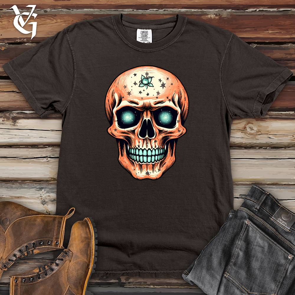 Viking Goods Galactic Peach Skull Heavy Cotton Comfort Colors Tee Pepper / L