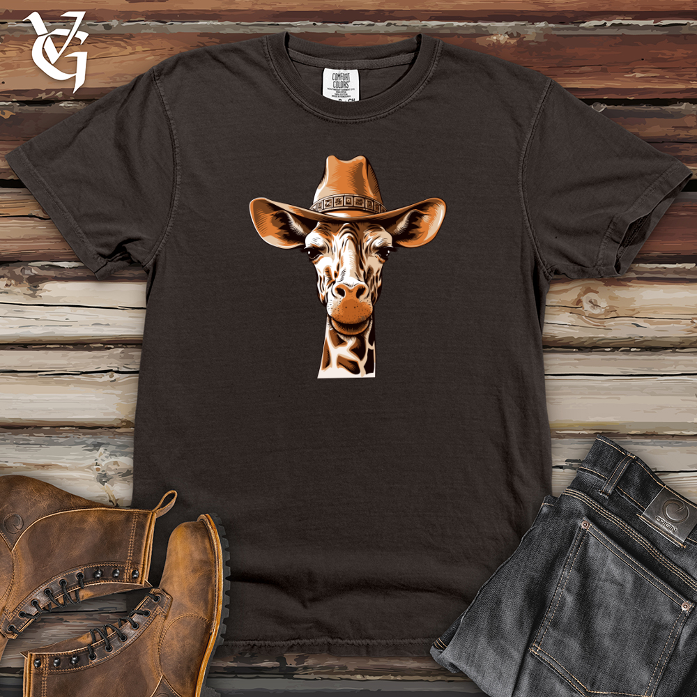 Viking Goods Giraffe Sky High Cowboy Adventure Heavy Cotton Comfort Colors Tee Pepper / L